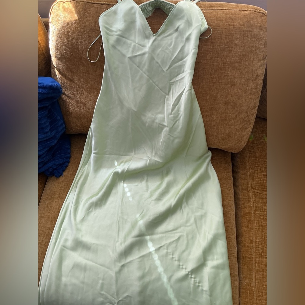 Light Green Satin gown